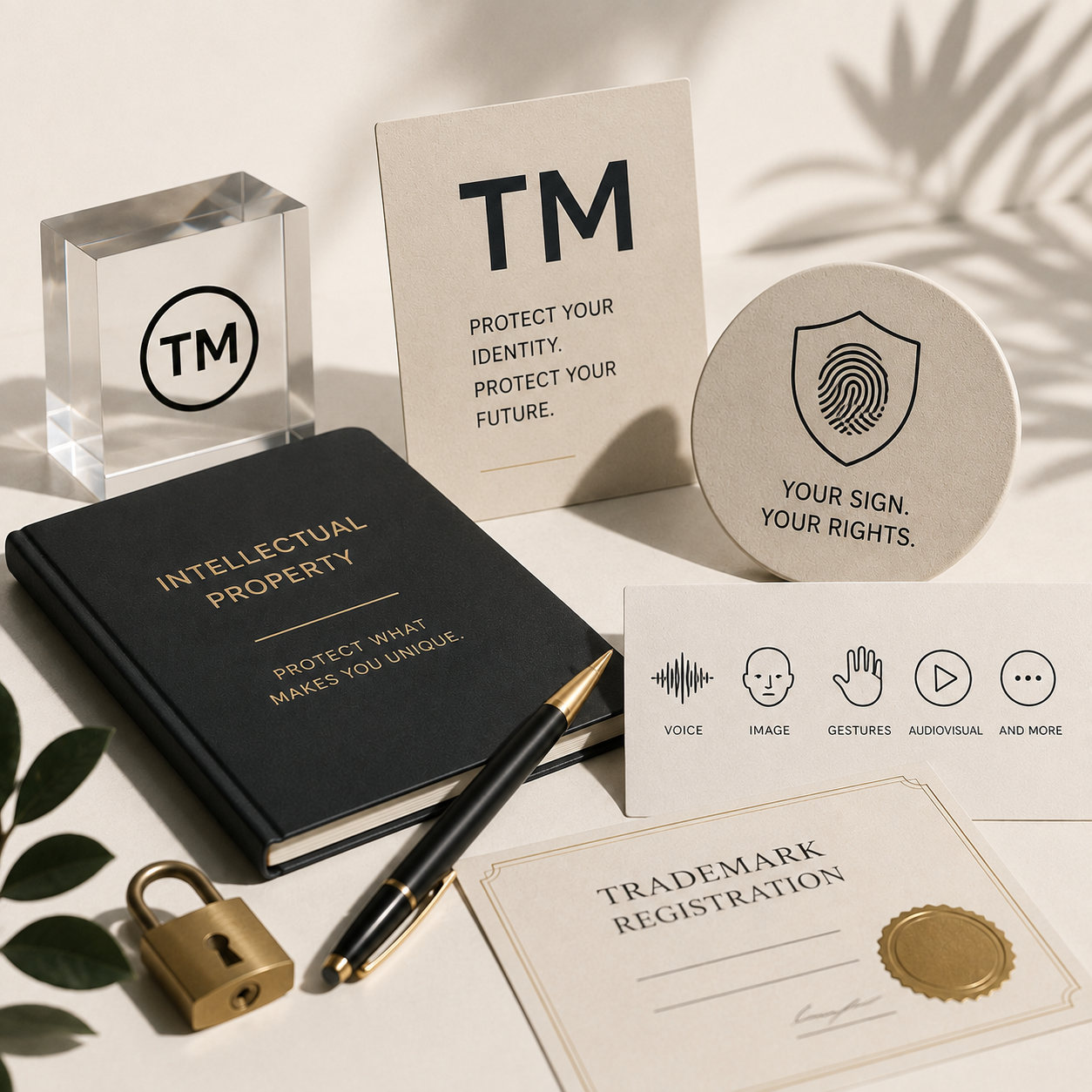 Registration of identity elements as trademarks (TMs)
