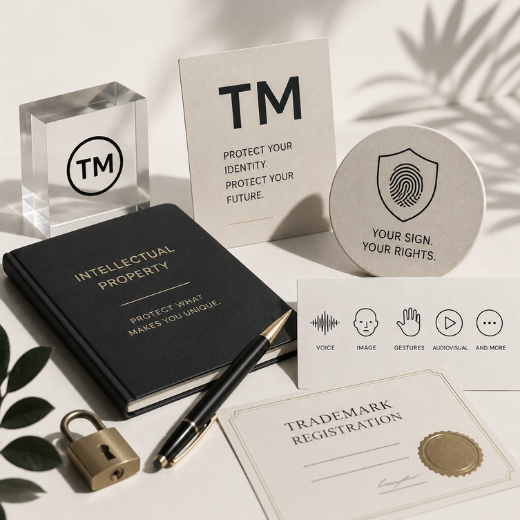 Registration of identity elements as trademarks (TMs)
